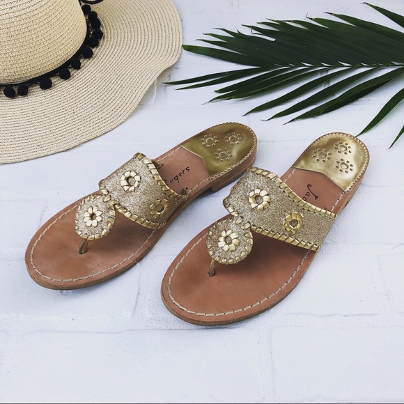 gold glitter jack rogers